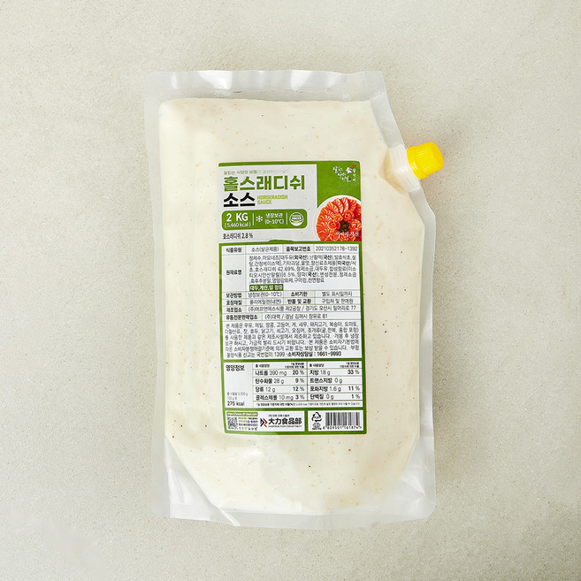 잘식비 홀스래디쉬 소스, 2kg, 1개