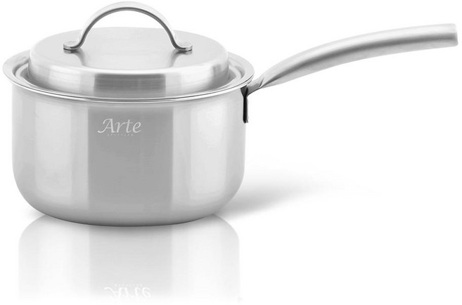 Queen Sense Arte IH電磁爐適用 五層不鏽鋼單柄鍋 18cm, 不鏽鋼色, 1個