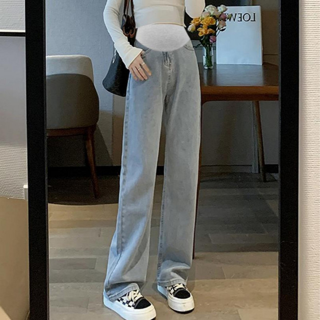 Lovroco 舒適高腰孕婦牛仔褲