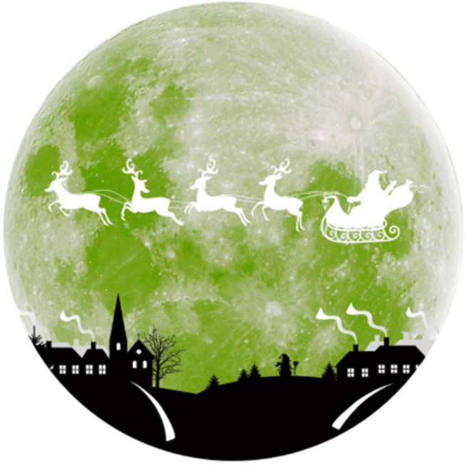 탑시가 TCR 달 발광 포인트 벽지, 그린