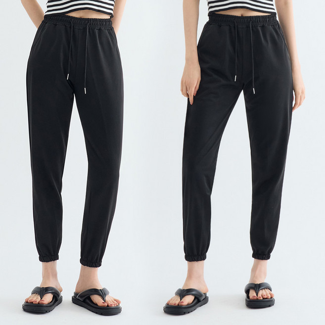 엘쏘 여성용 밴딩 일자 트레이닝 조거팬츠 2p