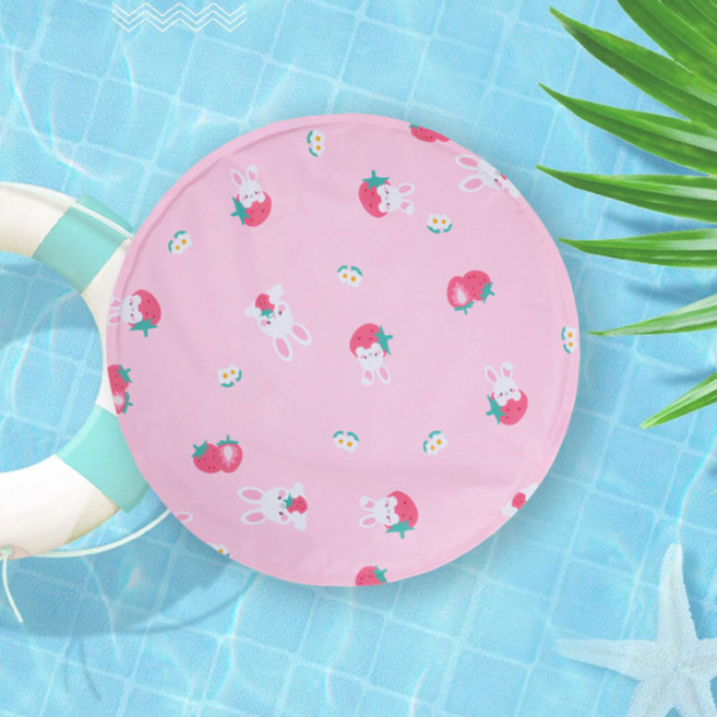 반려동물 지앤와이 방수 아이스 젤 쿨매트 원형, 딸기, 1개