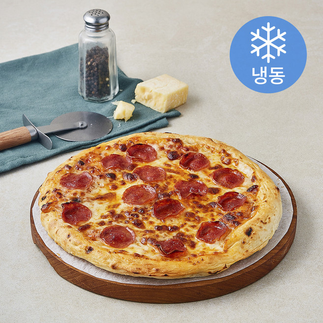 푸딩팩토리 화덕 페퍼로니 피자 M 24cm (냉동), 380g, 1개, 1개입