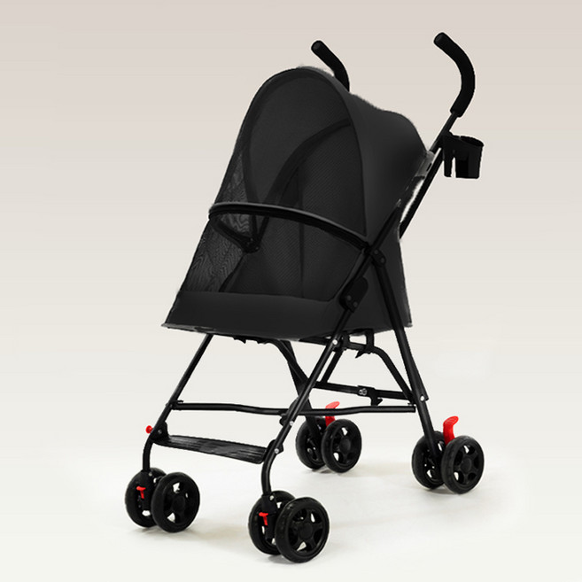 레드퍼피 반려동물 안토니 접이식 초경량 유모차 W3.5, 블랙, 1개