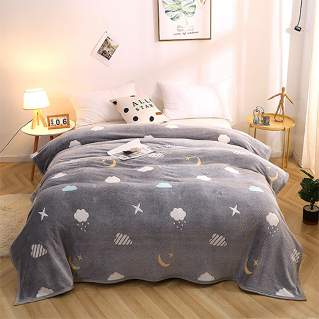 따뜻한 우리집 장난꾸러기 귀요미 일러스트 이불 담요