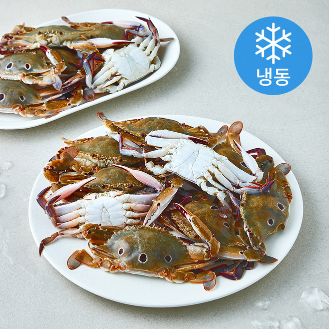 팜앤푸드 라운드 점박이 숫꽃게 (냉동), 1개, 6kg(100~150마리)