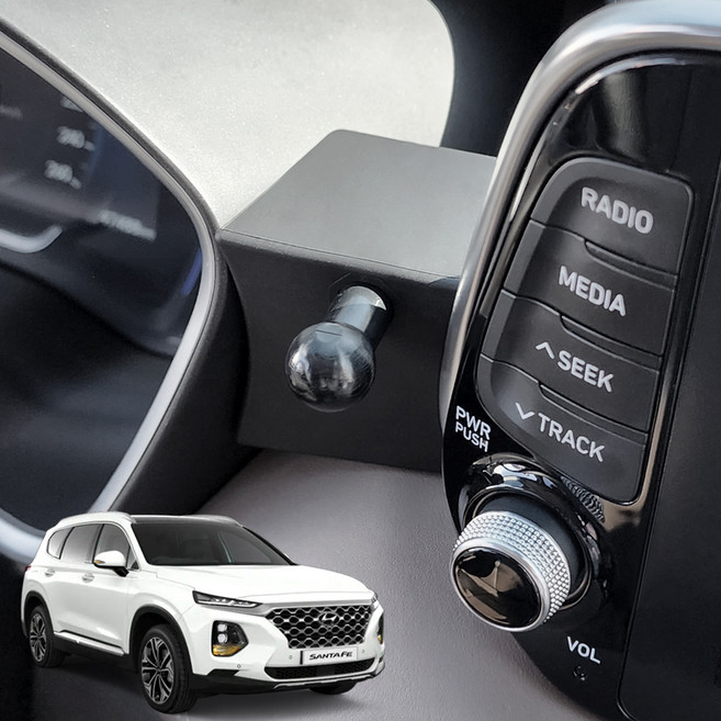 FICS 싼타페 4세대 TM 페이스리프트 이전 18~20년식 전용 차량용 핸드폰 거치대 마운트, 1개, 혼합색상