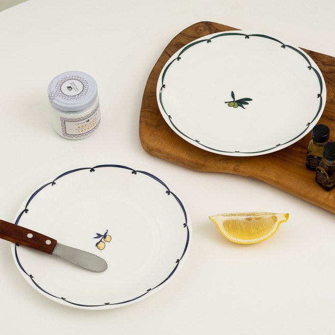 한국도자기 포지타노 접시세트, 혼합색상, 1세트, 접시 19cm 2종