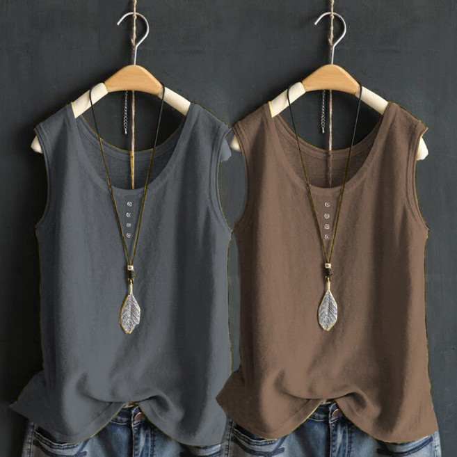 마켓에이 여성용 베이직 민소매 나시 티셔츠 2p