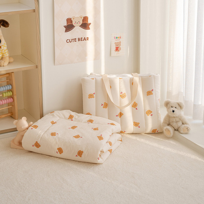 포몽드 유아용 고밀도 순면 듀라론 어린이집 낮잠이불 2종 세트 분리형, 고미야