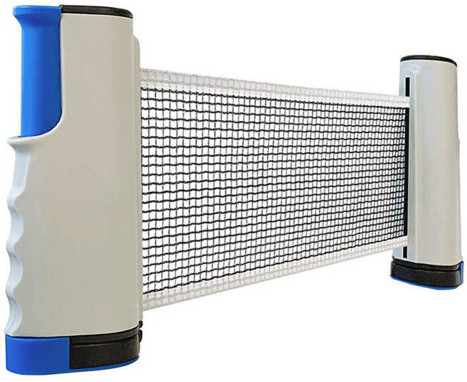 배곧인터내셔널 내구성이 좋은 원터치 탁구 네트 휴대용, 블루