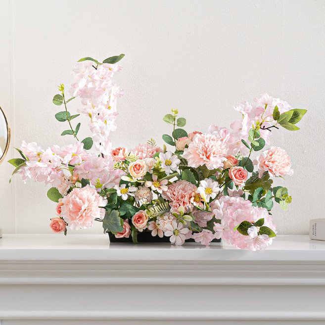 플라워트리 조화 봄날 벚꽃바람 센터피스, 혼합색상, 1개