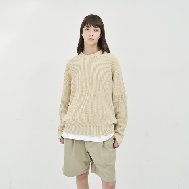 베이직하우스 면 트윌 치노 반바지 LXHP3104