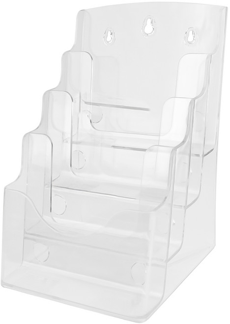 투데이리빙 칸막이 색종이 다용도 정리함 CD_OAT_AL056A, 투명, 4단