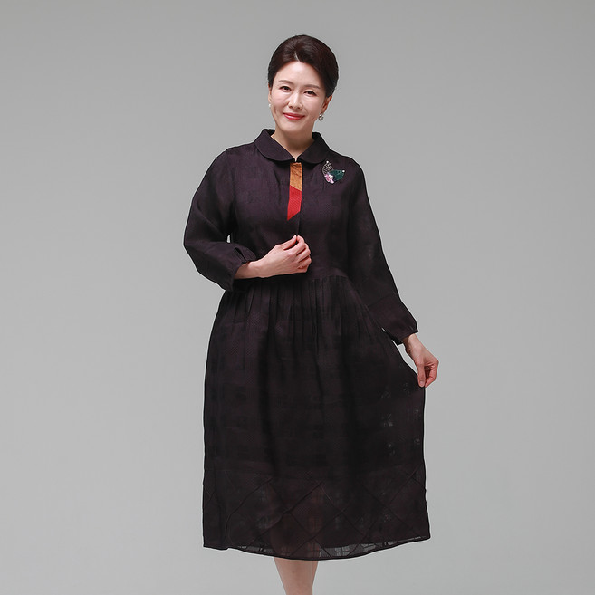 하랑한복 여성용 인견 정갈드리 원피스