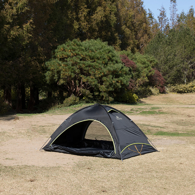 스노우라인 쉘터돔 텐트 SNF5ULT007, 블랙, 2인용