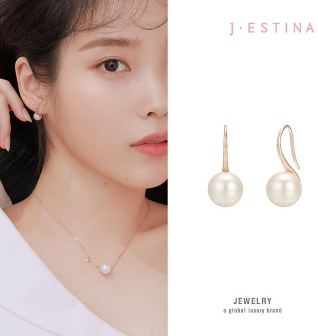 J.ESTINA 女性 Oh Young 珍珠耳環 2入 + 購物袋