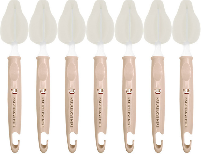 네이쳐러브메레 유아 젖병꼭지솔, 7개, 누디브라운