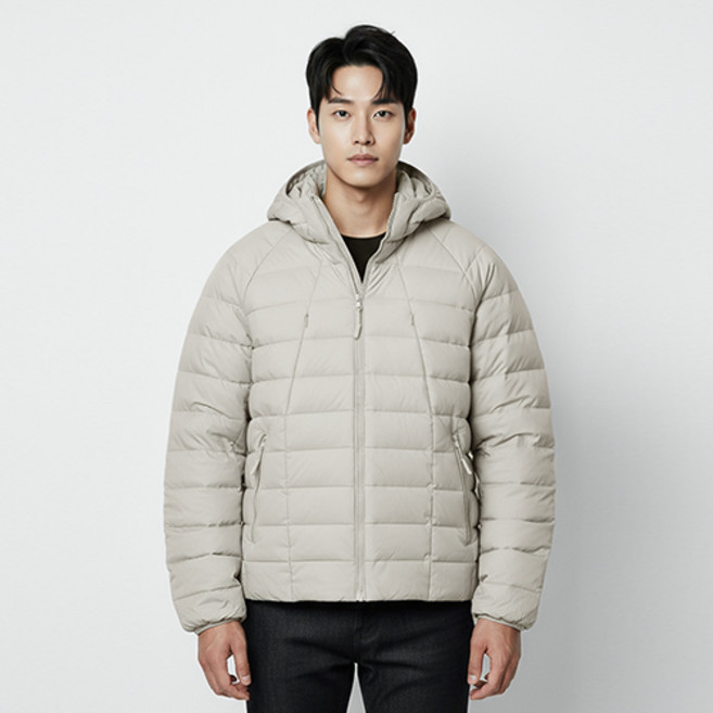 레이먼 남녀공용 피디 오리털 퀼팅 후드 경량 패딩점퍼