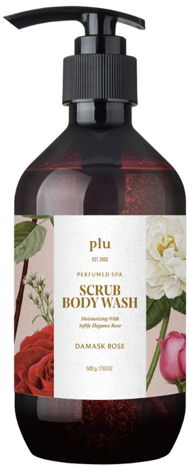 플루 퍼퓸드 스파 스크럽 바디워시 다마스크 로즈, 1개, 500g