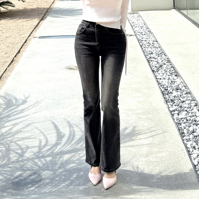 인비비드 여성용 롱/숏/베이직 기장 리프샌드 인밴딩 하이라이즈 슬림 부츠컷 진 H11S8_ij5712