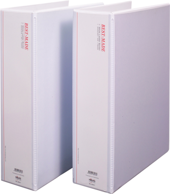 마이다스 투명 사다리바인더 7.5cm, 화이트, 2개