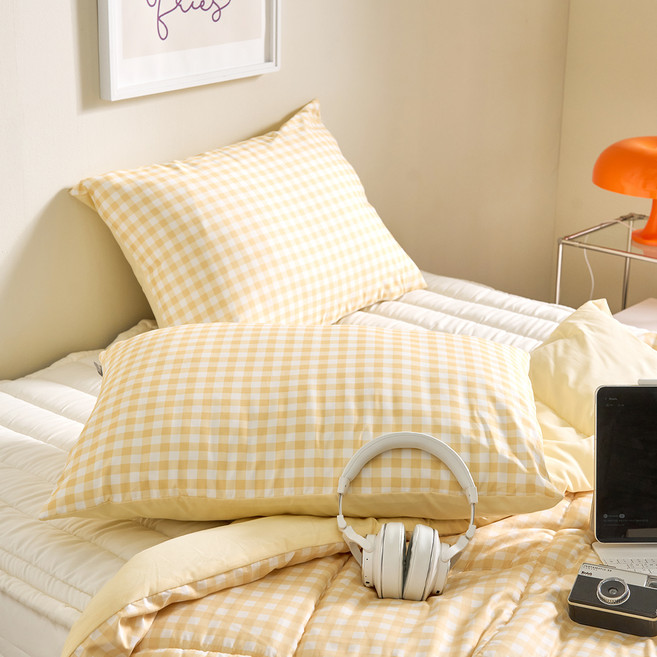 데시뉴 체크러버 사계절 홑겹 베개커버
