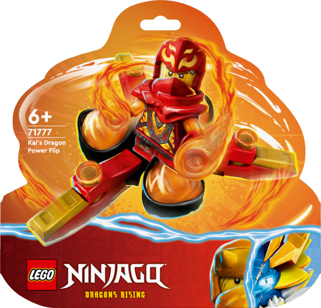 레고 닌자고 71777 카이의 드래곤 파워 스핀짓주 플립, 혼합색상, 1개