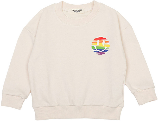 레인보우키즈 아동용 무지개 스마일 맨투맨