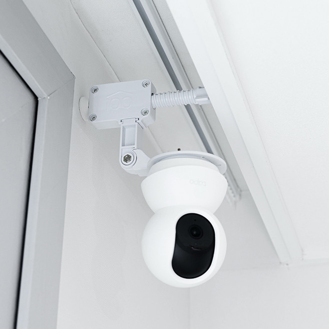 생활백서 안뚫어고리 홈캠 거치대 커튼박스형 6 x 12 cm, 화이트, 1개