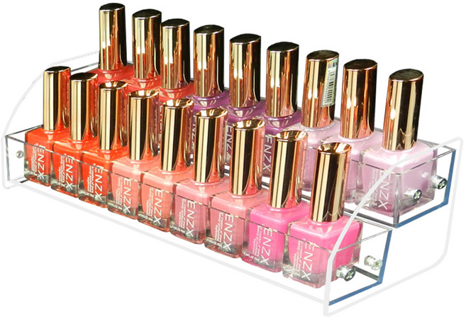 뷰티카펫 아크릴 매니큐어 정리대 2단, 투명, 1개