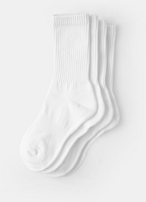 JAJU(자주) 여성용 액티브 서포트 크루 장목삭스 4켤레 세트