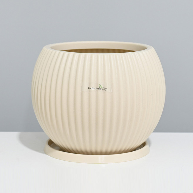 도시정원 모던 인테리어 UN 줄무늬 볼 화분, 1개