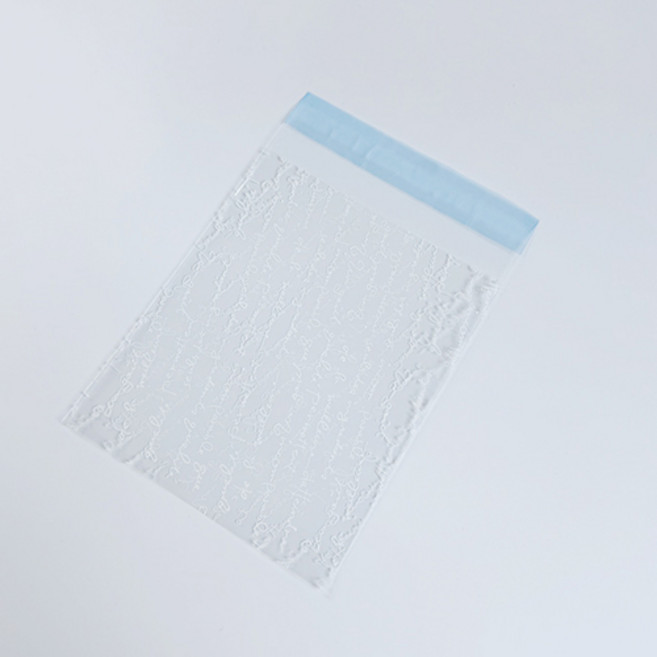 티나피크닉 화이트영문 쿠키접착봉투 중, 100개, 1개입