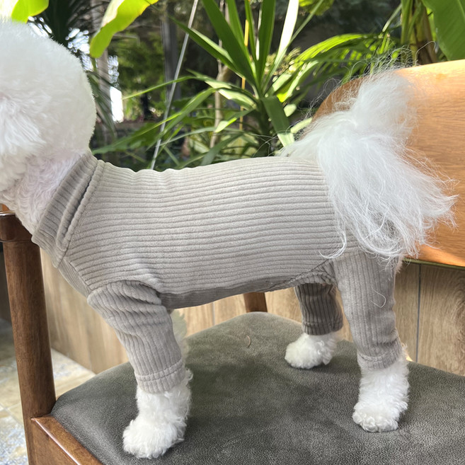 매그독 반려동물 벨루아 기모 올인원, 웜그레이, 1개