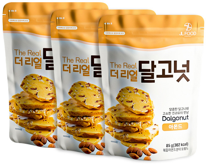 달고넛 더리얼 아몬드, 85g, 3개