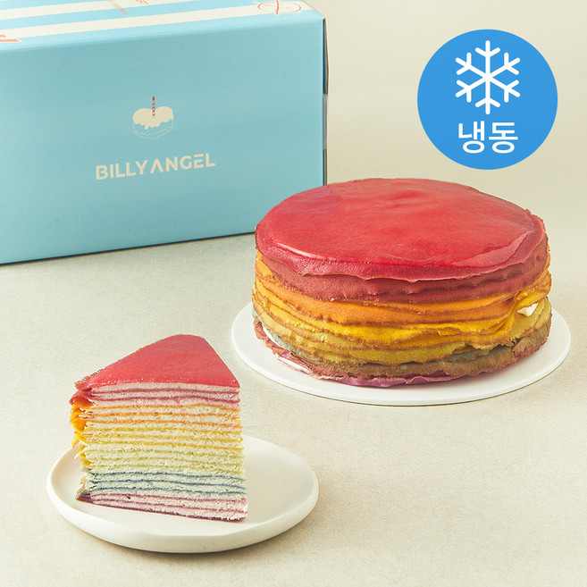 빌리엔젤 레인보우 크레이프 케이크S (냉동), 700g, 1개
