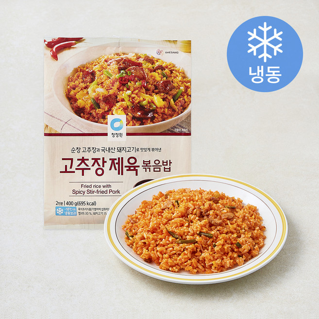 대상 청정원 고추장제육 볶음밥 2인분 (냉동), 400g, 1개