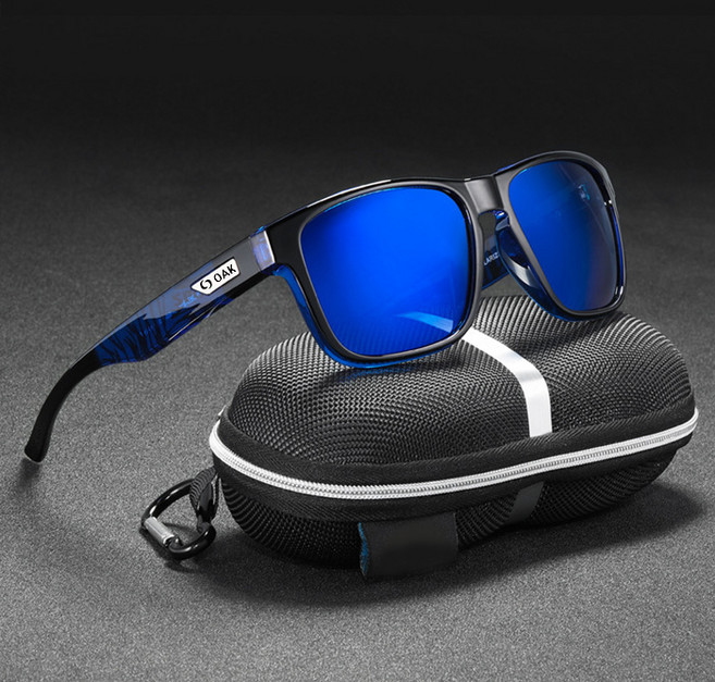 오클랜즈 스포츠 패션 보잉 편광 선글라스 KD109, KD109 C6 블랙블루/블루미러, 1개