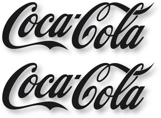 아웃도어 차량용 데칼 스티커 코카콜라C 중형, 블랙, 2개