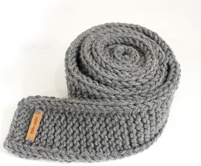 아이코드 미니 목도리 만들기 뜨개질 DIY 패키지, 1개, 그레이