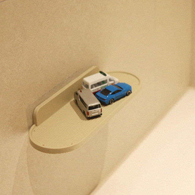 뉴앤룩 부착형 미니 욕실 선반 트레이, 베이지, 2개