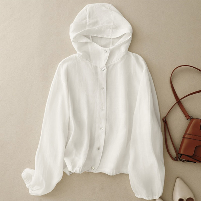 Seonbit 女款 Morinel 換季日常素色連帽上衣