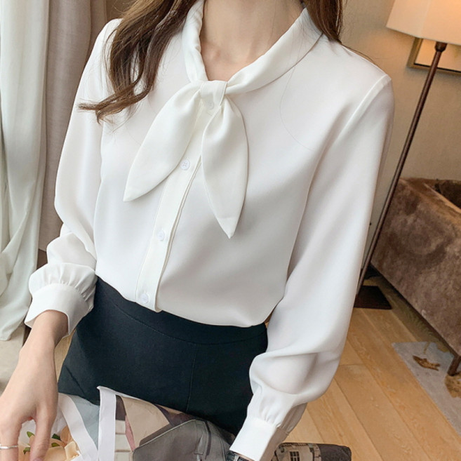 PEONIST 婚禮賓客穿搭風領巾襯衫