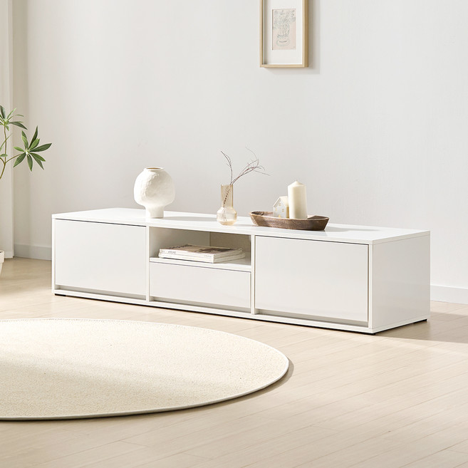 가이온 루미 LPM 1500 셋톱박스 서랍형 거실장 방문설치, 화이트