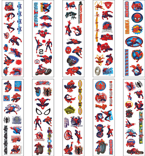 我和蜘蛛俠紋身貼紙, 10個, 隨機發貨