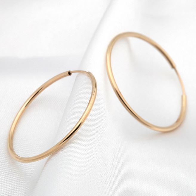 라울스톤 여성용 14K 링 귀걸이 30mm JT150