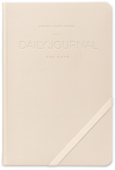 ARDIUM 2025 每日日誌手帳, 1個, 象牙白色