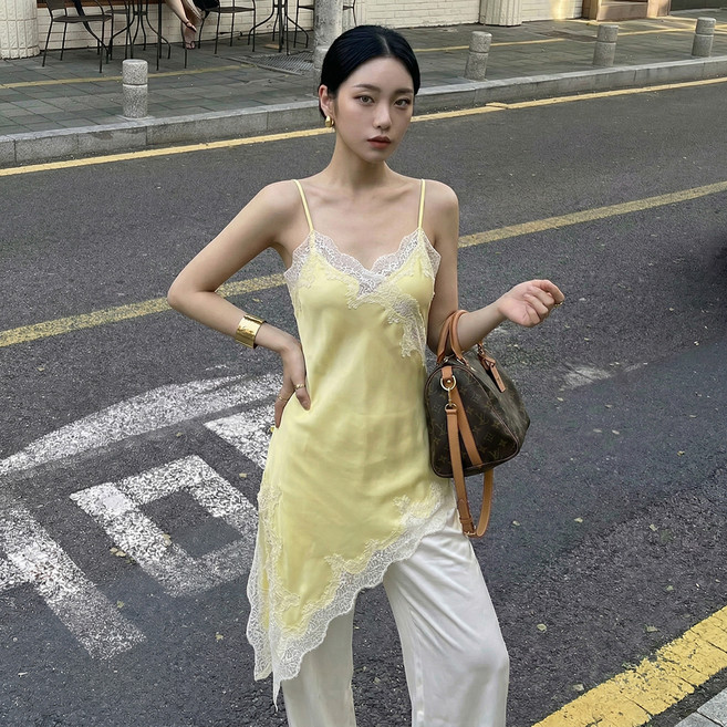 4위 - 마켓에이 여성용 끈 레이스 언발 레이어드 원피스 M263-0531