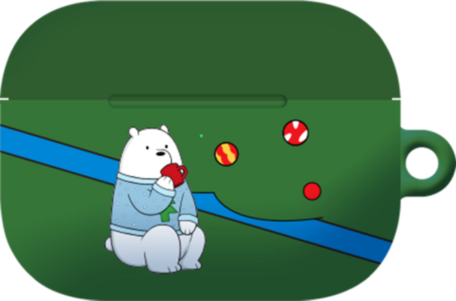 코쿼드 위 베어 베어스 크리스마스 일상 에어팟 프로 하드케이스, 아이스베어 크리스마스